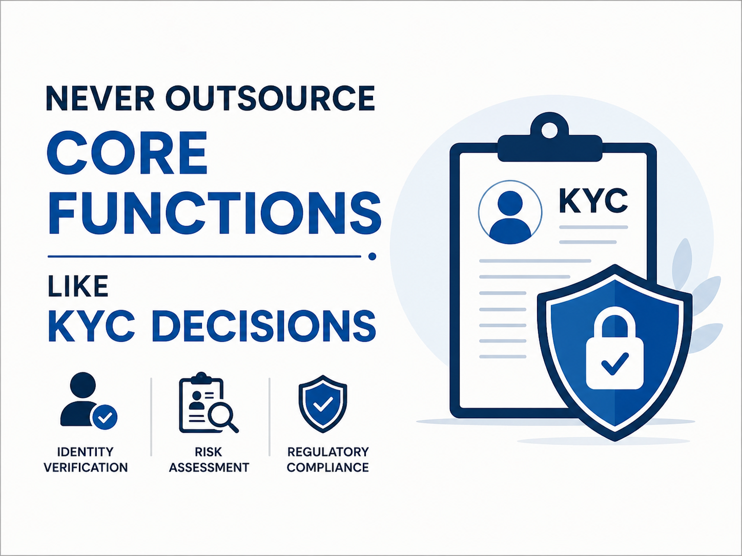Never Outsource Core Functions Like KYC Decisions